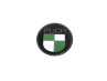 Transfer sticker Puch logo rond 53mm op chroomfolie 2