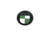 Transfer sticker Puch logo rond 53mm op chroomfolie Transfer sticker Puch logo rond 53mm op chroomfolie