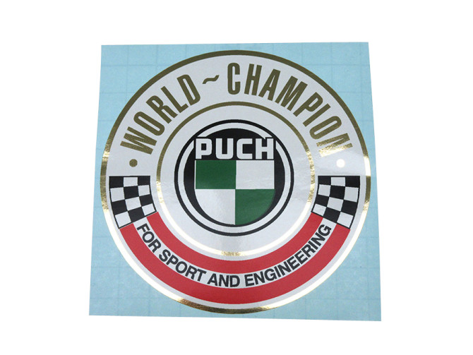 Transfer sticker Puch World Champion rond 50mm product