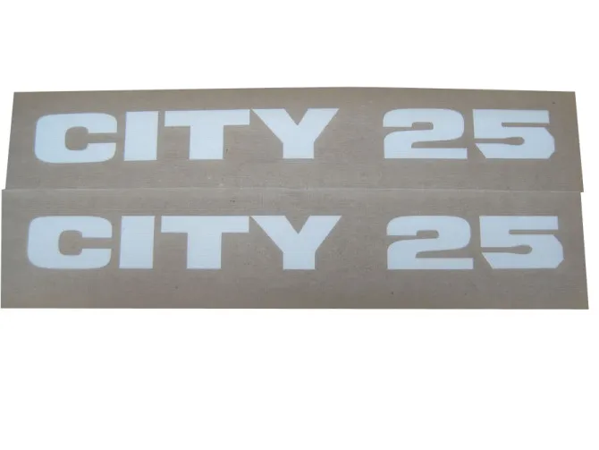 Stickerset Puch Maxi City 25 zijkap wit product