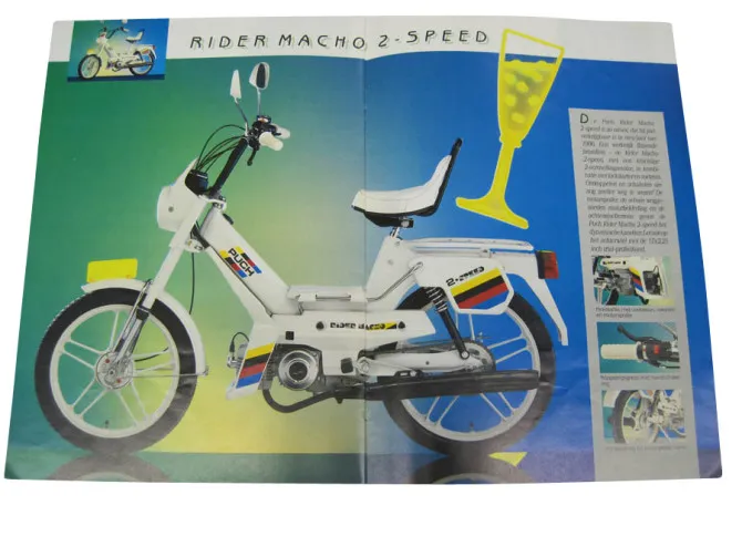 Zijkap set Puch Rider Macho 2-speed / Maxi / Gilera Citta / universeel wit  product