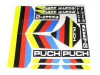 Stickerset Puch Rider Macho 2-speed zwart