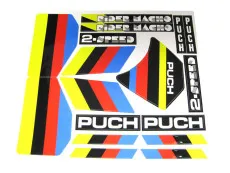Aufkleberset Puch Rider Macho 2-Speed Schwarz
