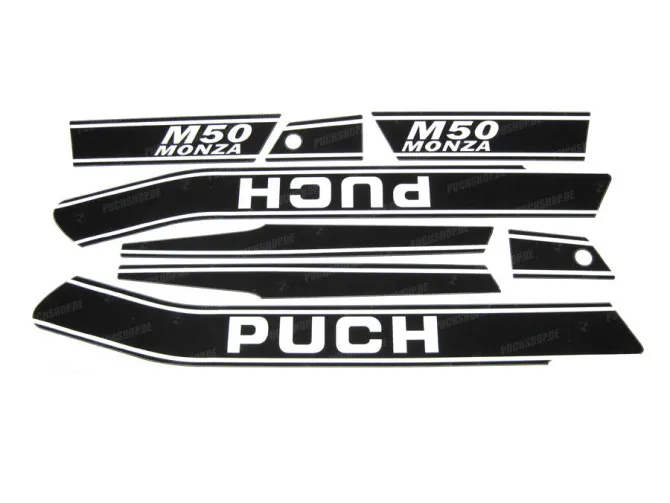 Stickerset Puch M50 Monza black / white main