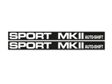 Stickerset Puch Maxi sport MK II zijkap zwart / wit