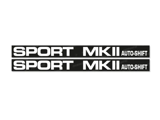 Aufkleber Satz Puch Maxi Sport MK II Seitenverkleidung Schwarz / Weiss main