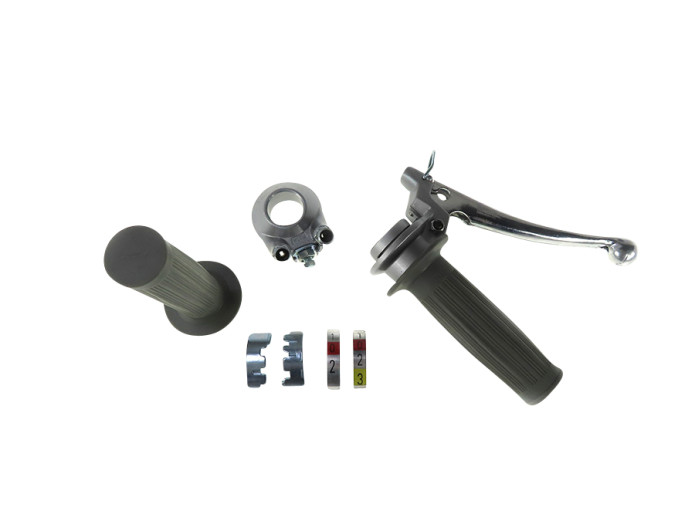 Handle set left shift lever 2-speed / 3-speed grey set