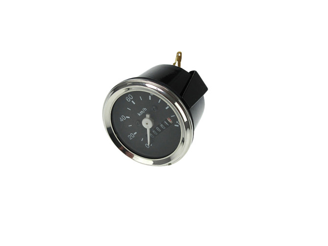 Speedometer KM 60mm 120 km/h black chrome universal light product