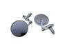 Mirror set bar-end version round aluminium / silver thumb extra