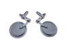 Mirror set bar-end version round aluminium / silver Mirror set bar-end version round aluminium / silver