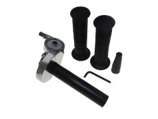 Handle set right quick action throttle aluminium black / silver