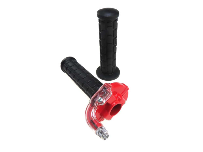 Handle set right quick throttle Lusito M84 black / red with transparent product