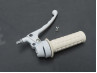 Handle set right throttle lever Lusito model replica white (brake light) thumb extra