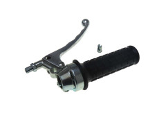 Handle set right throttle lever Lusito galvanzed A-quality (brake light)
