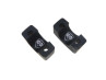Handlebar clamp kit Puch Maxi M7 black anodised 66Heroes thumb extra