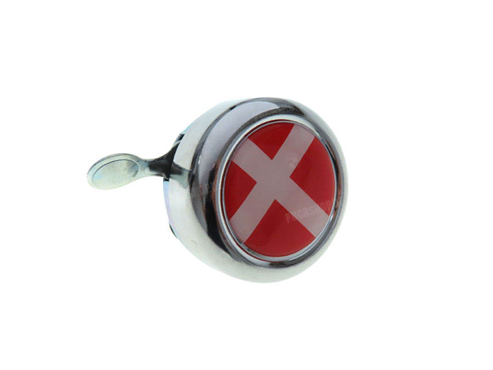 Glocke mit Flagge Dänemark Dome 3D Aufkleber Widek Chrom