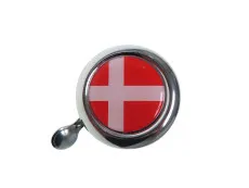 Bel chroom met landsvlag Denemarken (dome sticker)