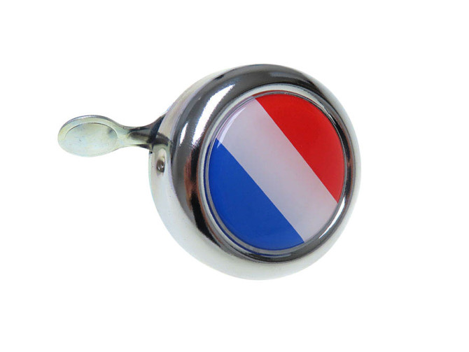 Bel chroom met landsvlag Nederland (dome sticker) product