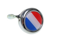 Glocke Chrom mit Landesflagge Holland (Dome Aufkleber)