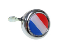 Glocke Chrom mit Landesflagge Holland (Dome Aufkleber)