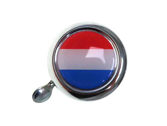 Bel chroom met landsvlag Nederland (dome sticker) product