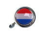 Bel chroom met landsvlag Nederland (dome sticker) thumb extra
