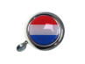 Bel met vlag Nederland dome 3D sticker Widek chroom