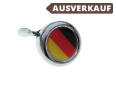 Glocke Chrom mit Landesflagge Deutschland (Dome Aufkleber)