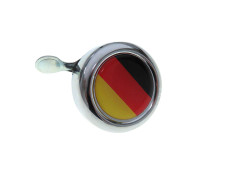 Glocke Chrom mit Landesflagge Deutschland (Dome Aufkleber)