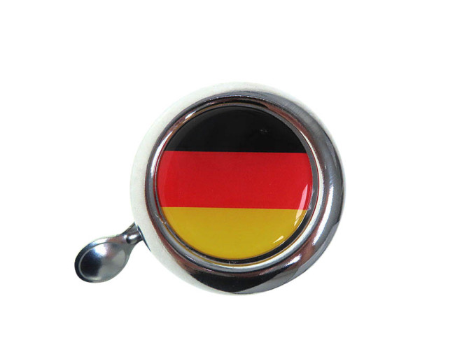 Glocke Chrom mit Landesflagge Deutschland (Dome Aufkleber) product