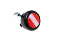 Bell black with country flag Austria (dome sticker)