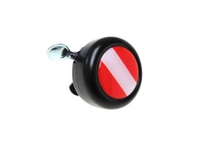 Bell black with country flag Austria (dome sticker)