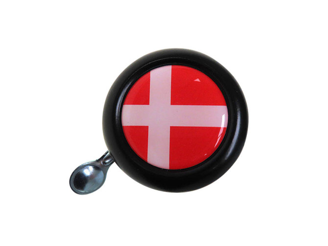 Glocke Schwarz mit Landesflagge Dänemark (Dome Aufkleber) product