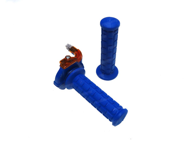 Handle set right quick action throttle Lusito M84 blue with orange main