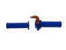 Griffsatz Rechts Schnellgasgriff Lusito M84 Blau mit Orange thumb extra