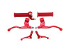 Handle set right quick action throttle Lusito M88 with brake levers red / orange set thumb extra