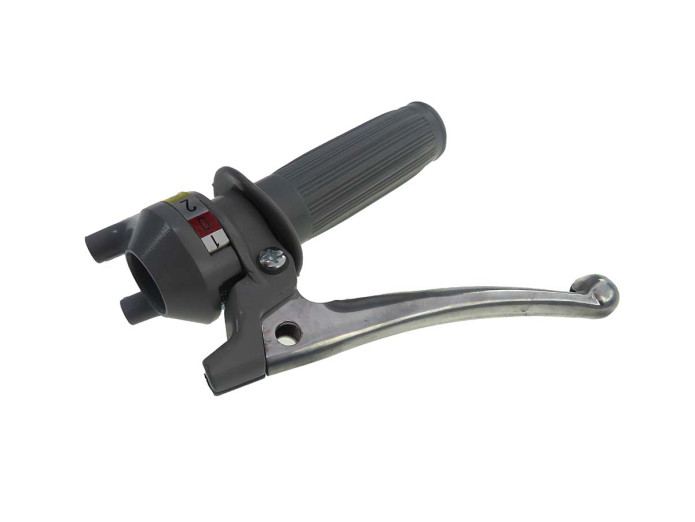 Satz Links Schaltgriff 3-Gang Magura Grau Aluminium hebel