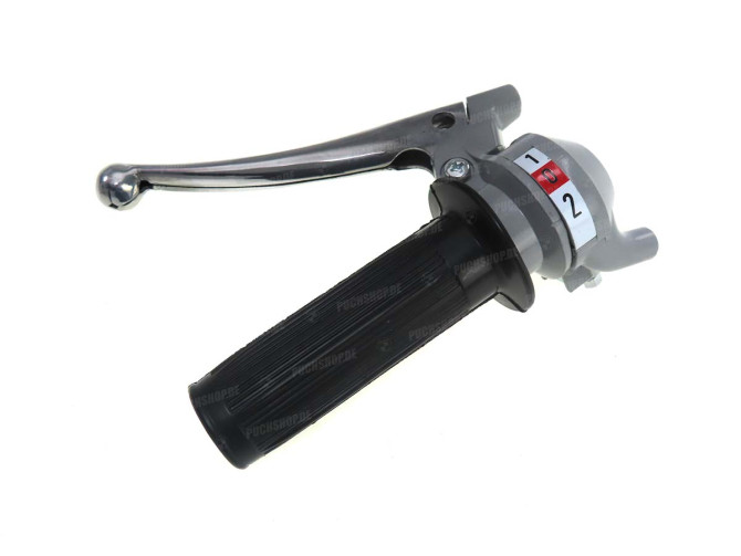 Handle set left shift lever 2-Speed Magura grey / black (steel lever) main