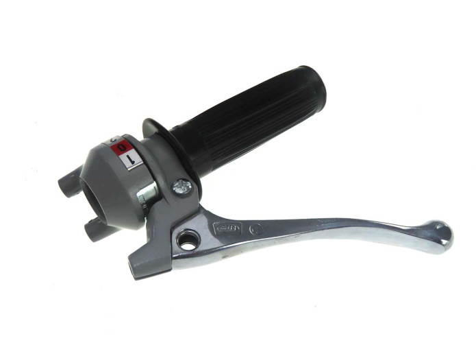 Handle set left shift lever 2-Speed Magura grey solid alu