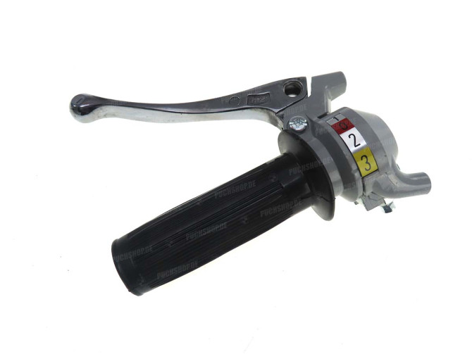 Handle set left shift lever 3-Speed Magura grey / black (solid aluminium lever) main