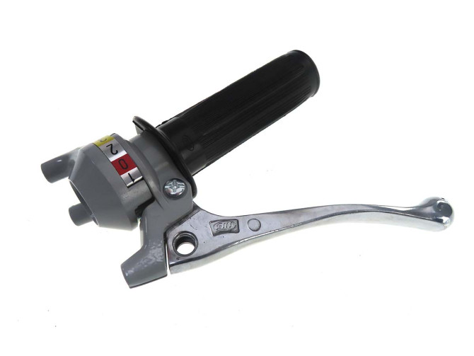 Links schakelgreep 3-speed Magura grijs massieve aluminium product
