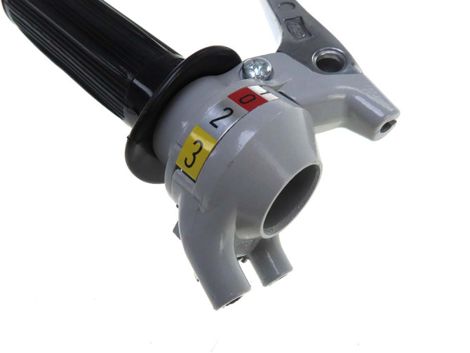 Links schakelgreep 3-speed Magura grijs massieve aluminium product