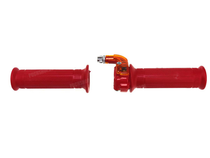 Griffsatz Rechts Schnellgasgriff Lusito M88 Rot mit Orange