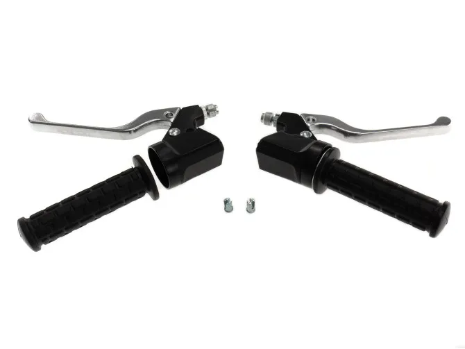 Handle set left / right modern block model black Puch Monza / universal product