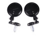 Mirror set bar-end version round black foldable