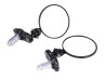 Mirror set bar-end version round black foldable
