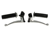 Handle set left / right NTS A-quality black (brake light / choke)
