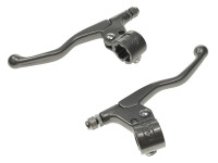 Handle set brake lever kit Lusito M84 GR short silver grey