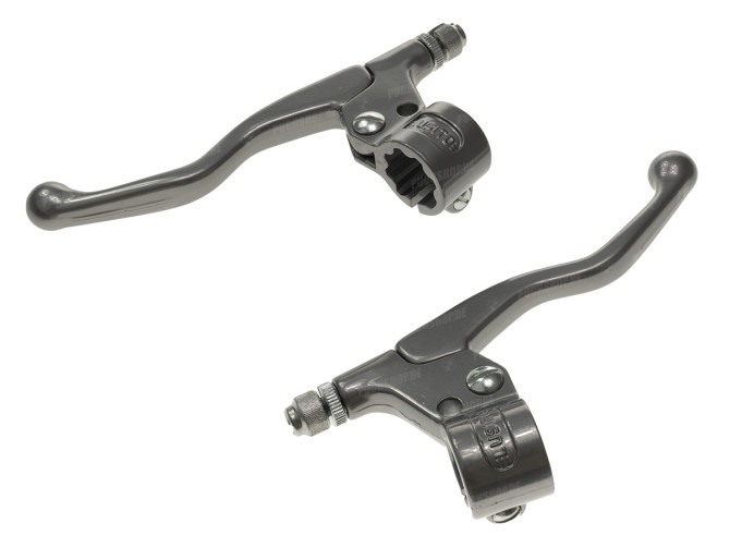 Handle set brake lever kit Lusito M84 GR short silver grey main