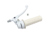 Handle set right throttle lever Lusito model replica white (brake light)